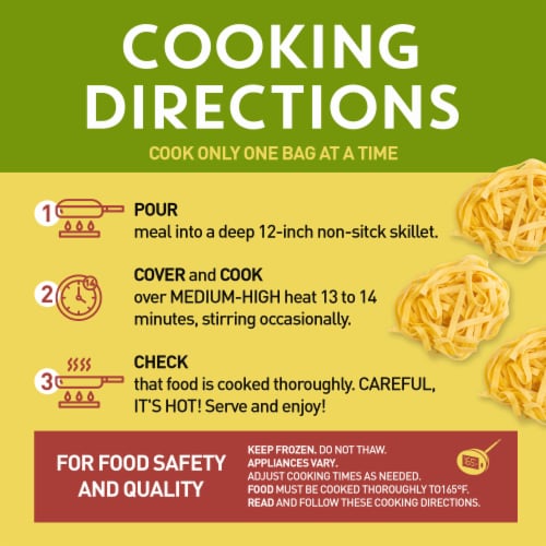 Bertolli Family Size Chicken Broccoli Fettuccine Alfredo Frozen Meal Perspective: bottom