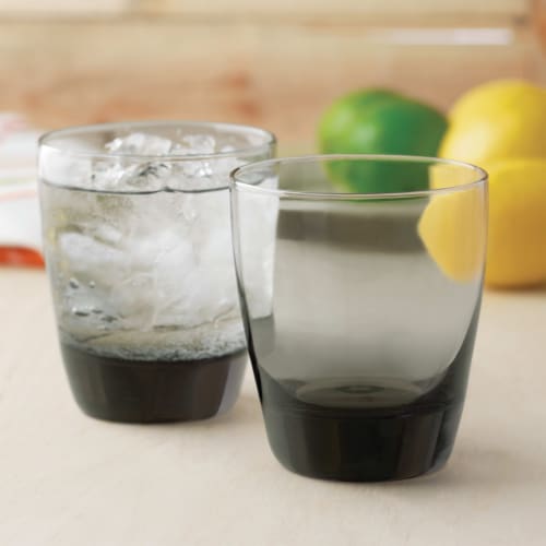 Libbey Classic Smoke 16-Piece Tumbler and Rocks Glass Set Perspective: bottom