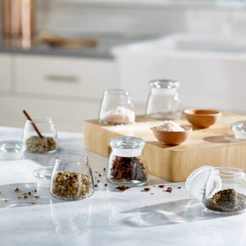Libbey Vibe Mini Glass Jars with Lids Set Perspective: bottom