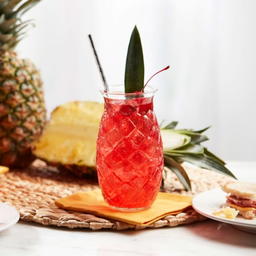 Libbey Tiki Pineapple Glasses, Set of 4 Perspective: bottom