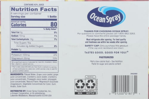 Ocean Spray® Revitalize Cranberry Pineapple Juice Drink Perspective: bottom