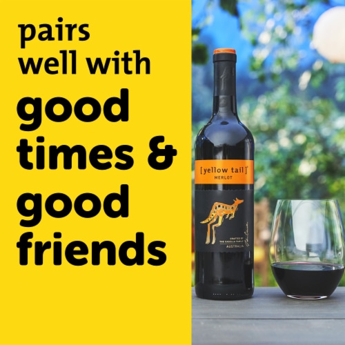 Yellow Tail Merlot Australia Red Wine Perspective: bottom