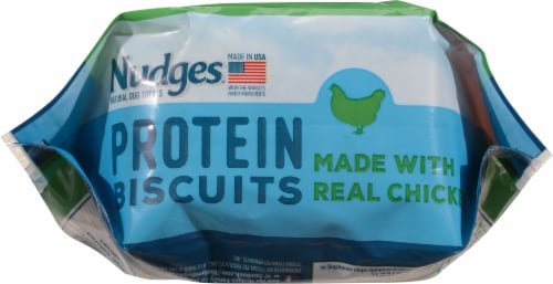 Blue Buffalo Nudges Protein Biscuits Chicken Dog Treats Perspective: bottom
