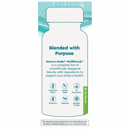 Nature Made® WellBlends™ Calm & Relax™ Vegetarian Capsules Perspective: bottom