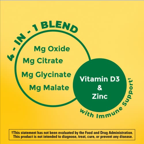 Nature Made Magnesium Complex D3 + Zinc Capsules Perspective: bottom