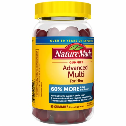 Nature Made® Advanced Multi Vitamin For Him Gummies Perspective: bottom