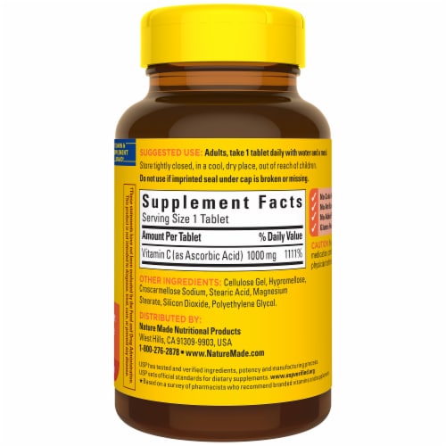 Nature Made® Vitamin C Tablets 1000mg Perspective: bottom