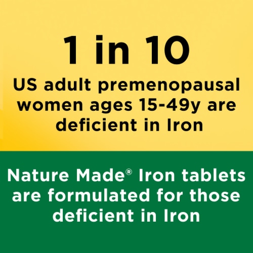 Nature Made® Iron Tablets 65mg Perspective: bottom