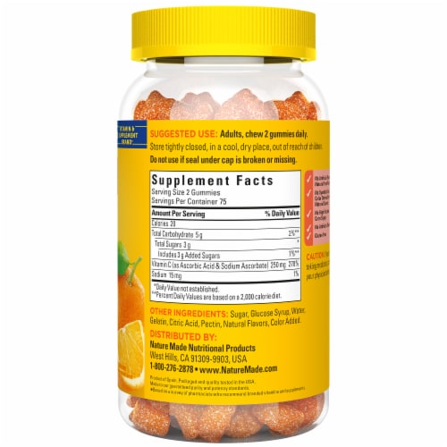 Nature Made® 250 mg Vitamin C Gummies 150 Gummies Perspective: bottom
