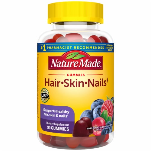Nature Made® Hair Skin & Nails Flavored 2500mg Gummies Perspective: bottom