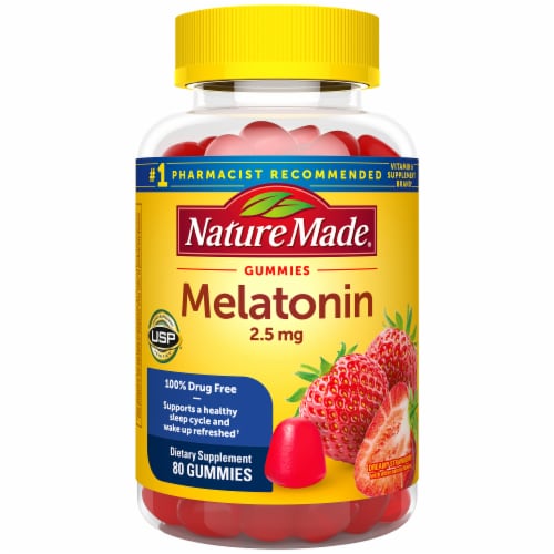 Nature Made® Dreamy Strawberry Melatonin Gummies 2.5mg Perspective: bottom