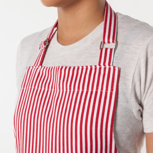 Now Designs Red Stripe Unisex Kitchen Apron with Adjustable Strap Perspective: bottom