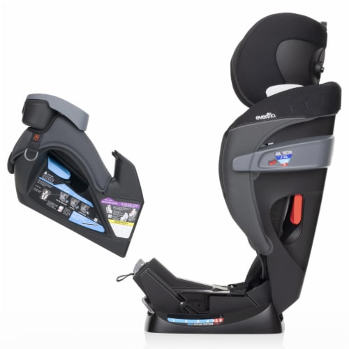 Evenflo All4One DLX Convertible Washable Car Seat w/SensorSafe, Kingsley Black Perspective: bottom
