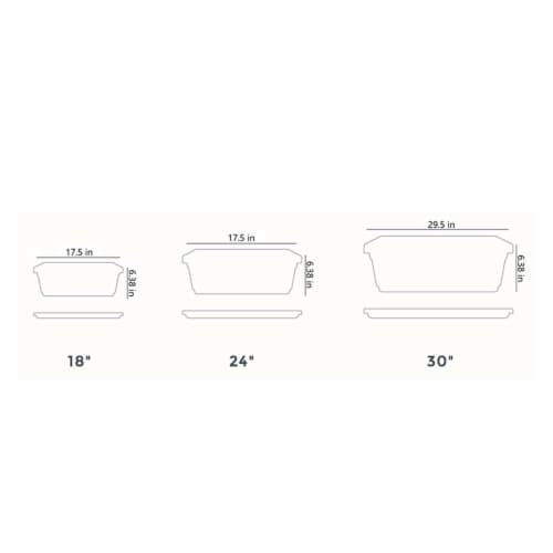 HC Companies Farmhouse Venetian 18 Inch Rectangular Flower Box Saucer, Chocolate Perspective: bottom