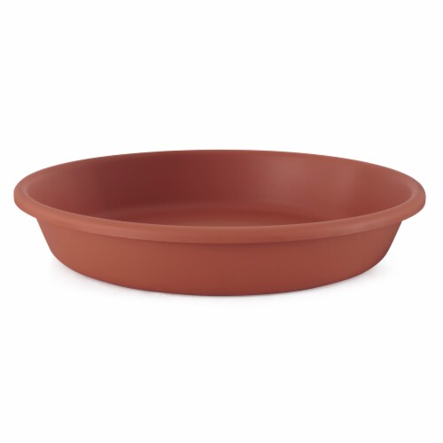 The HC Companies 21 Inch Planter Saucer for Classic Pot Containers, Clay Color Perspective: bottom