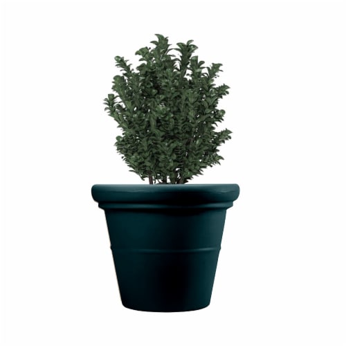 HC Companies Terrazzo Round Planter Pot - Black Perspective: bottom