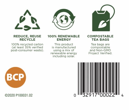 Traditional Medicinals® Belly Comfort® Peppermint Herbal Tea Bags Perspective: bottom
