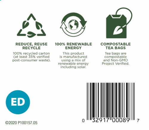 Traditionals Medicinals® EveryDay Detox Tea Bags Perspective: bottom