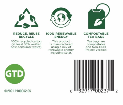 Traditional Medicinals Organic Green Tea Dandelion Perspective: bottom