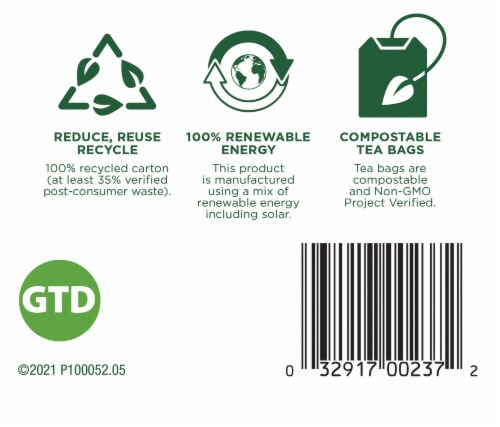 Traditional Medicinals® Organic Green Tea Dandelion Perspective: bottom
