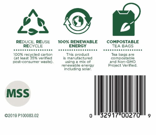 Traditional Medicinals® Organic Moringa With Spearmint and Sage Tea Bags Perspective: bottom