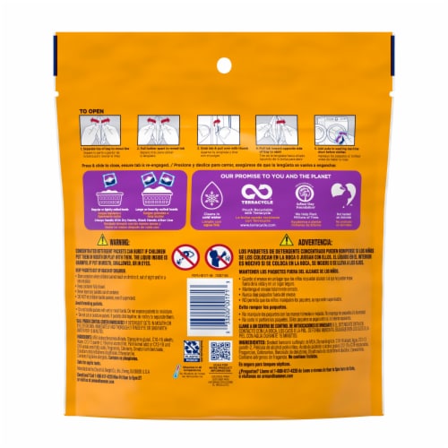 Arm & Hammer Odor Blasters Plus Oxi Clean Fresh Burst 5-in-1 Laundry Detergent Paks Perspective: bottom