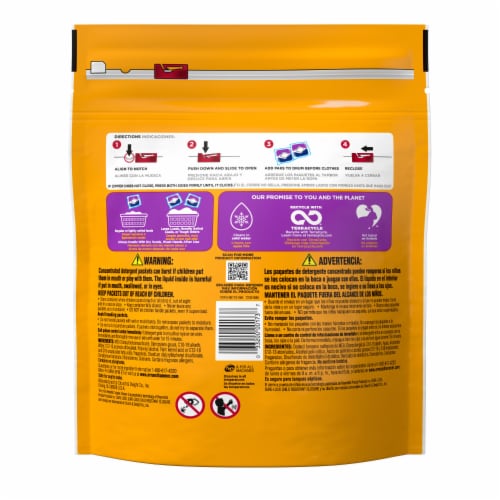 ARM & HAMMER Plus OxiClean with Odor Blasters Fresh Burst Laundry Detergent 5-in-1 Power Paks Perspective: bottom