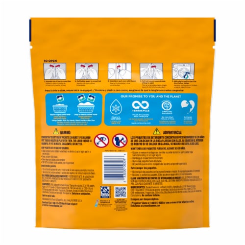ARM & HAMMER Clean Burst Laundry Detergent 5-in-1 Power Paks Perspective: bottom