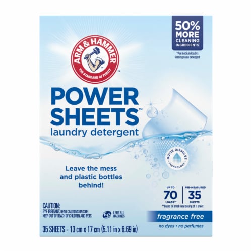 Arm & Hammer™ Fragrance-Free Power Sheets™ Laundry Detergent Perspective: bottom