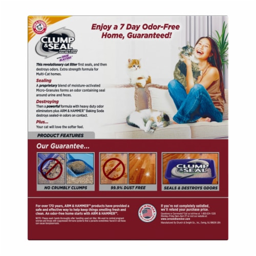 ARM & HAMMER Clump & Seal Ultra Odor Blasters Multi-Cat Clumping Cat Litter Perspective: bottom