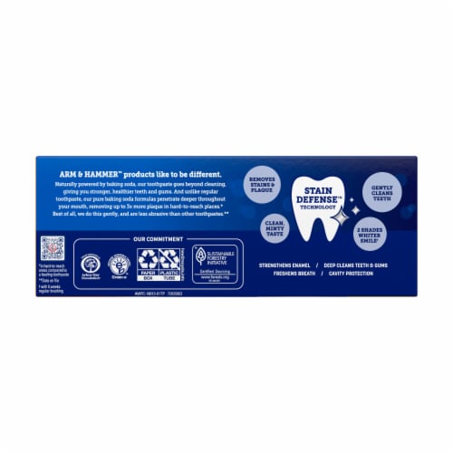 ARM & HAMMER Advance White Toothpaste Twin Pack Clean Mint Anticavity Fluoride Whitening Perspective: bottom