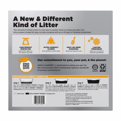 ARM & HAMMER Hardball Multi-Cat Clumping Cat Litter Perspective: bottom