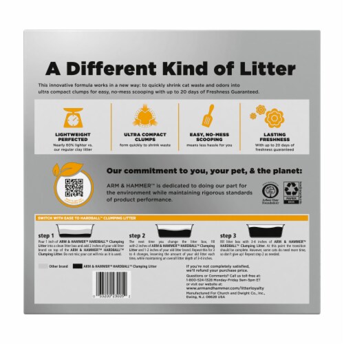 ARM & HAMMER Hardball Multi-Cat Clumping Cat Litter Perspective: bottom
