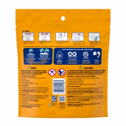 ARM & HAMMER Plus OxiClean Stain Fighters 5-in-1 Fresh Scent Laundry Detergent Power Paks Perspective: bottom