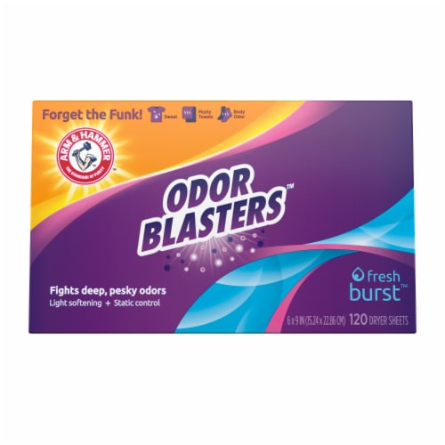 ARM & HAMMER Odor Blasters Fresh Burst Dryer Sheets Perspective: bottom