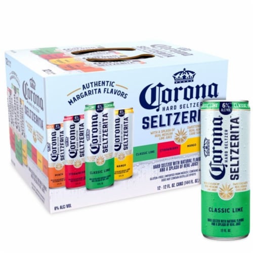 Corona Hard Seltzer Seltzerita Gluten Free Variety Pack Spiked Sparkling Water Perspective: bottom