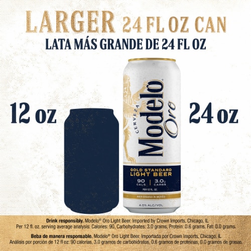 Modelo Oro Mexican Lager Light Beer Perspective: bottom