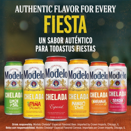 Modelo Chelada Sandia Picante Mexican Import Flavored Beer Perspective: bottom
