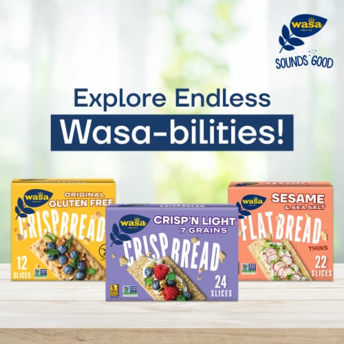 Wasa Rosemary & Sea Salt Wholesome Oven-Baked Non-GMO Flatbread Thins Perspective: bottom
