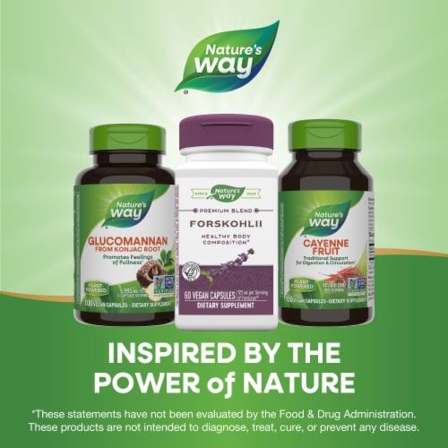 Nature's Way® Premium Blend Forskohlii Vegan Capsules Perspective: bottom