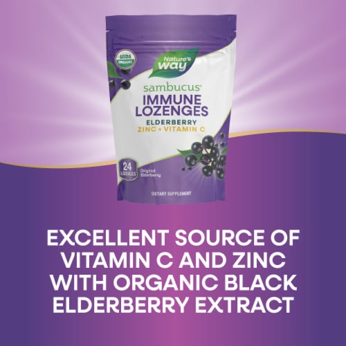 Nature's Way® Sambucus Organic Zinc Elderberry Lozenges Perspective: bottom