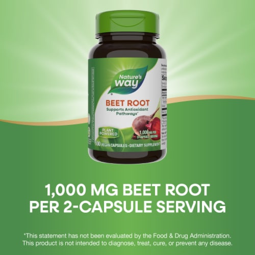 Nature's Way Beet Root Capsules 1000mg Perspective: bottom