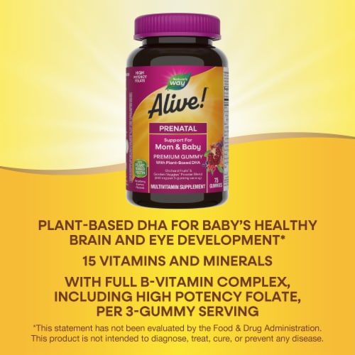 Nature's Way® Alive!® Prenatal Multi-Vitamin Supplement Gummies Perspective: bottom