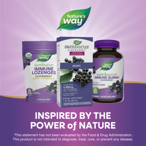 Nature's Way Sambucus Ultra-Strength Elderberry Drops Perspective: bottom