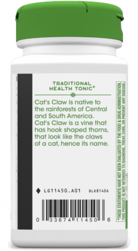 Nature's Way® Cat's Claw Bark Capsules 485 mg Perspective: bottom