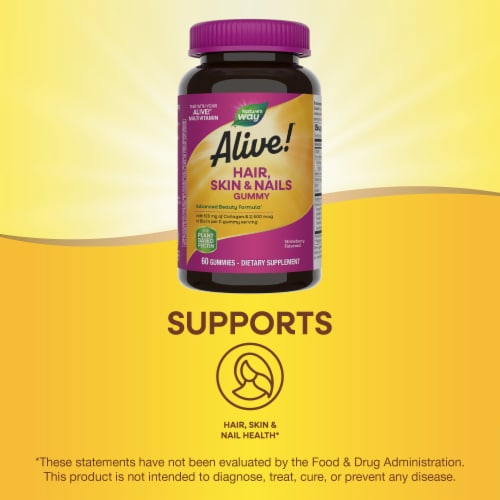 Nature's Way Alive!® Hair Skin & Nails Gummies Perspective: bottom