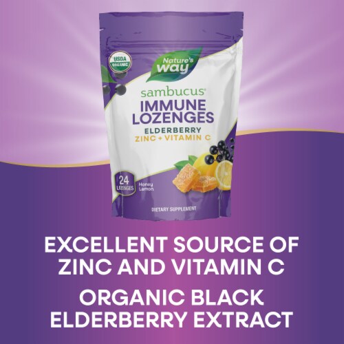 Nature's Way® Sambucus Honey Lemon Lozenges Perspective: bottom