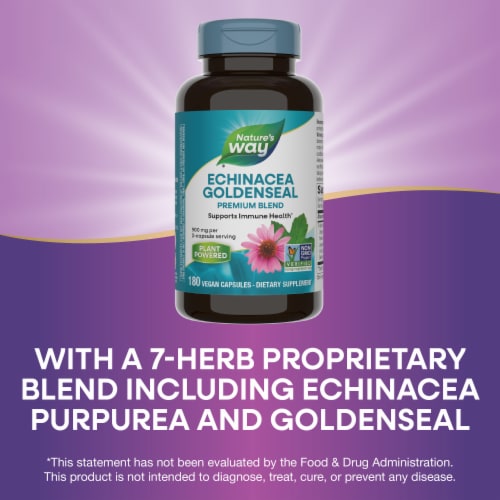 Nature's Way® Echinacea Goldenseal Vegan Capsules Perspective: bottom