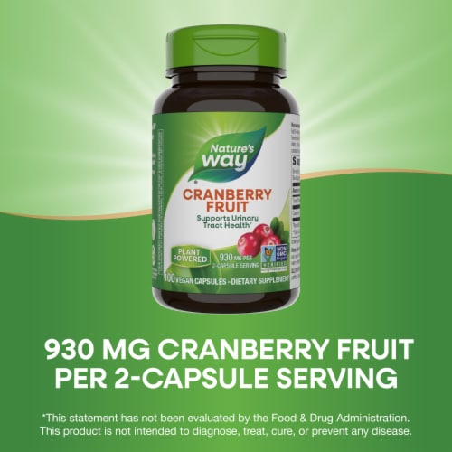 Nature's Way® Cranberry Fruit Dietary Supplement Capsules Perspective: bottom