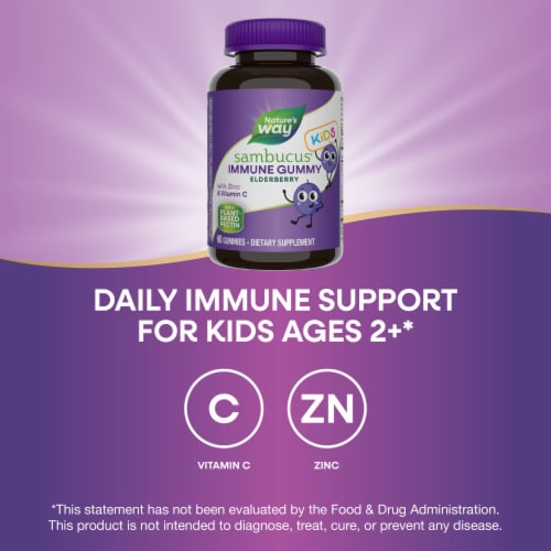 Nature's Way Sambucus® Kids Elderberry Immune Gummies Perspective: bottom